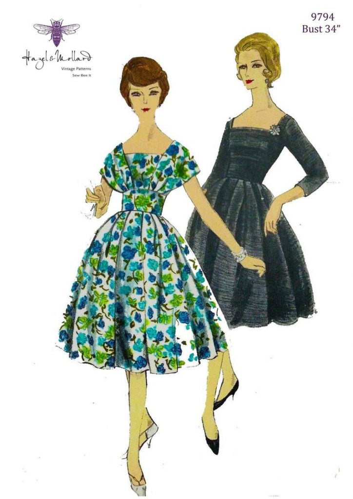 Vintage 1960's Vogue Sewing Pattern Cocktail Dress Bust image 0