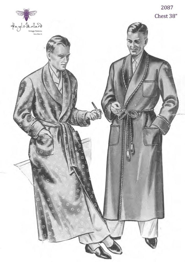 1940's Vintage Sewing Pattern: Men's Dressing Gown image 0