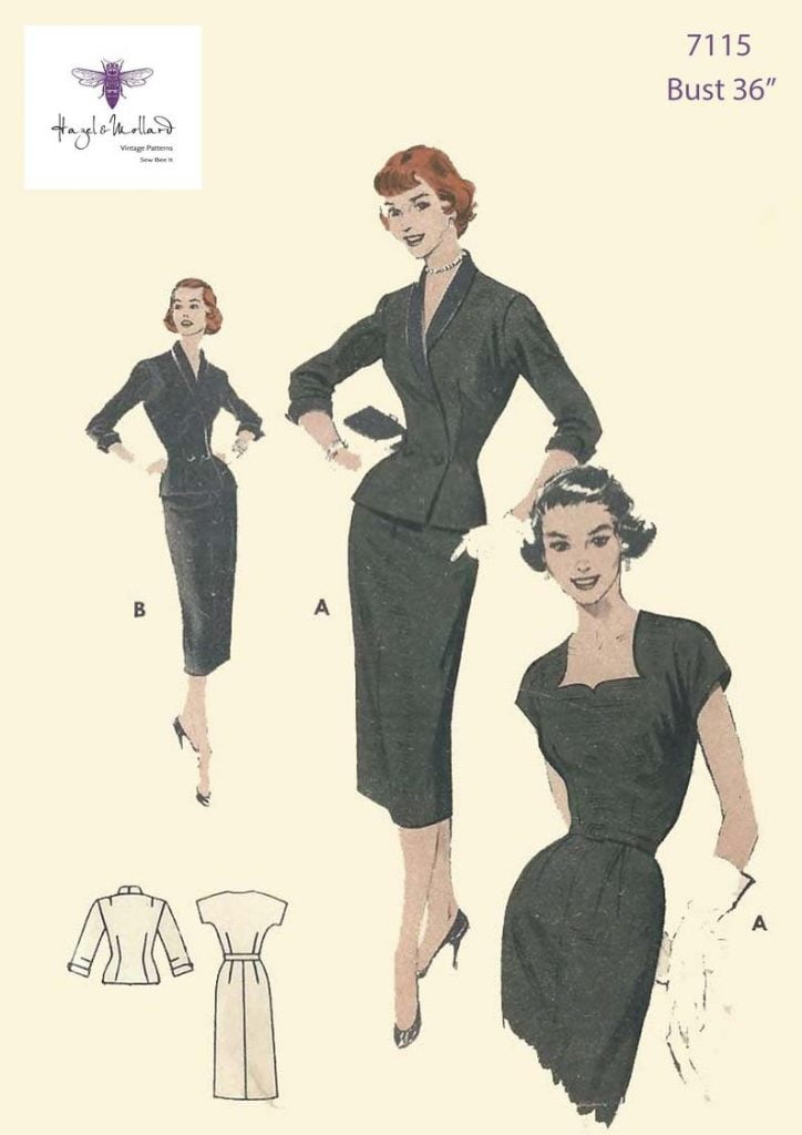 Vintage 1950's Sewing Pattern: Sheath Dress & Fitted image 0
