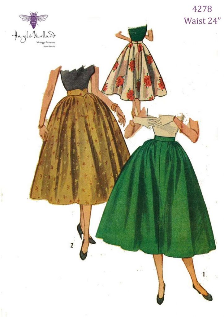 Vintage 1950's Sewing Pattern: Rockabilly Full Circle image 0