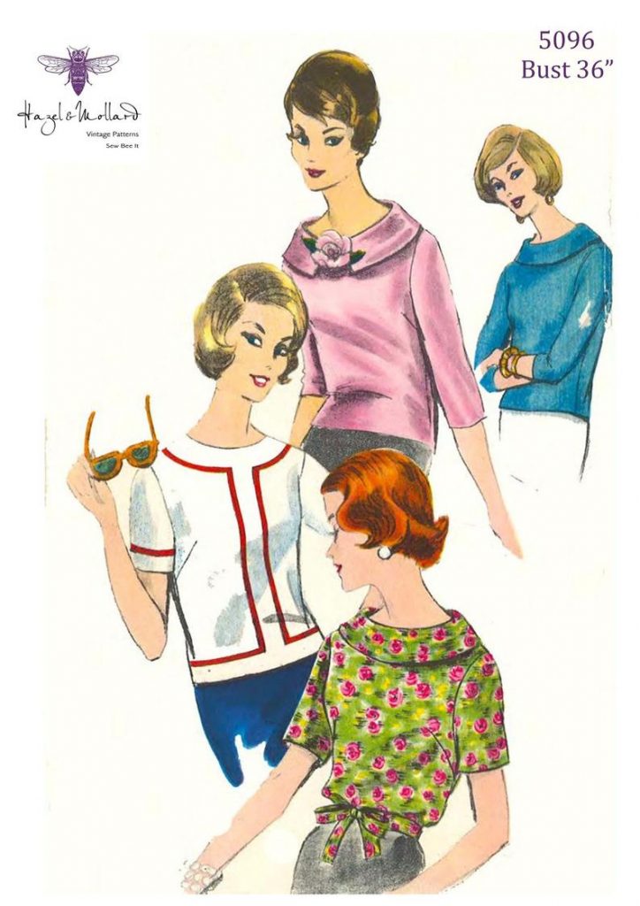 Vintage 1960's Sewing Pattern: Scooped Neck Blouse Top image 0