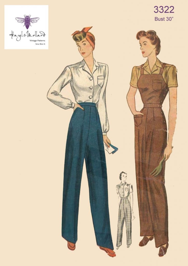 Vintage 1940's Sewing Pattern: Land Girl  Slacks Blouse image 0