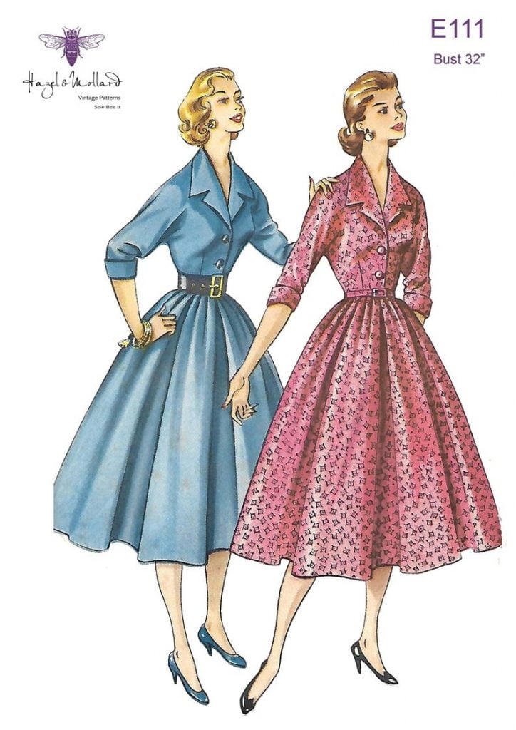Reproduction Vintage 1950's Sewing Pattern Shirt Waist image 0