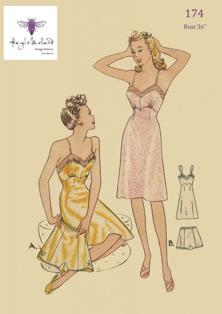 Vintage 1940's Sewing Pattern: Pretty Slip & Knickers image 0