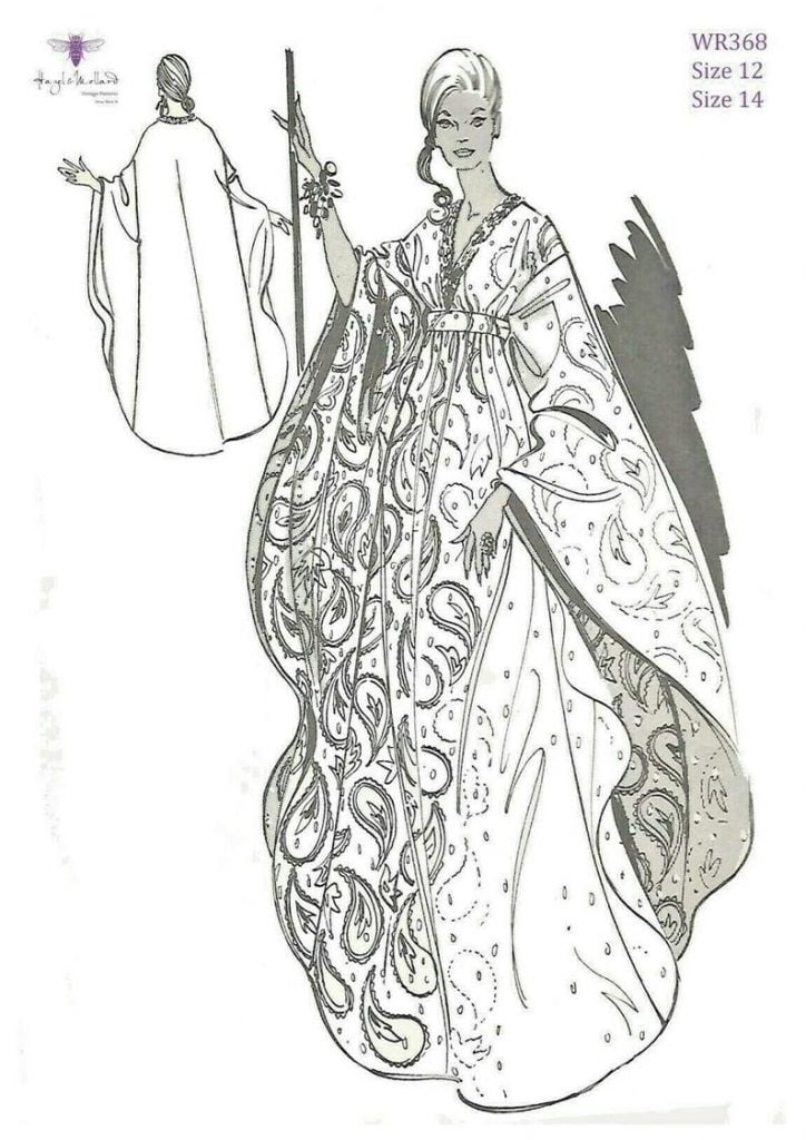 Reproduction 1970's Kaftan Caftan Vintage Sewing Pattern image 0