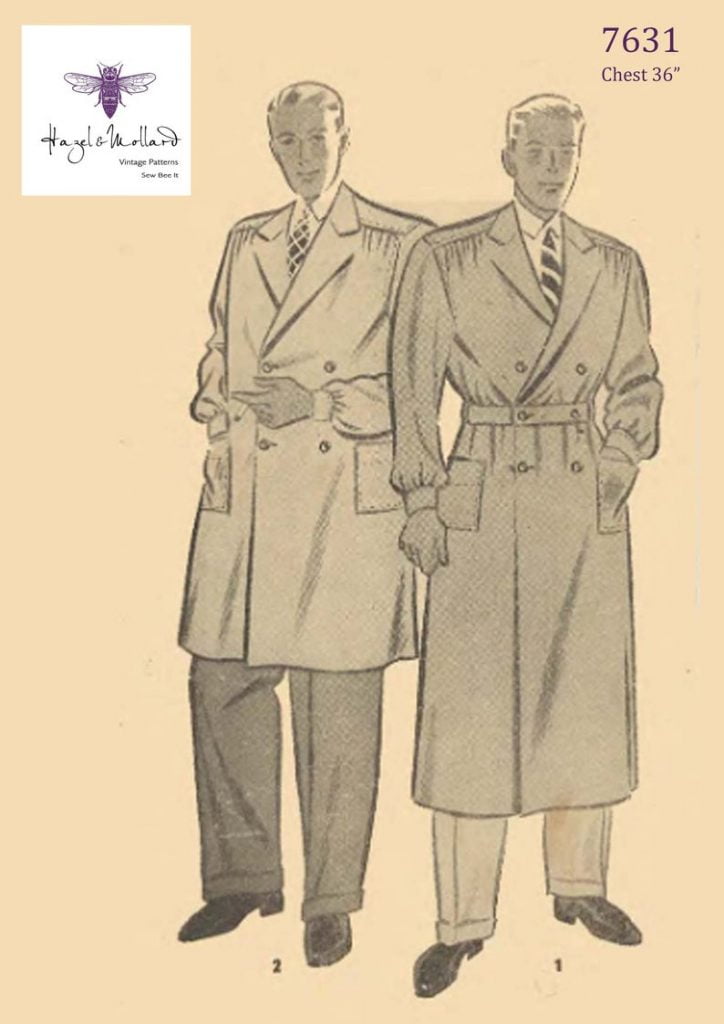 Vintage 1930's Sewing Pattern: Men's Debonair Trench image 0