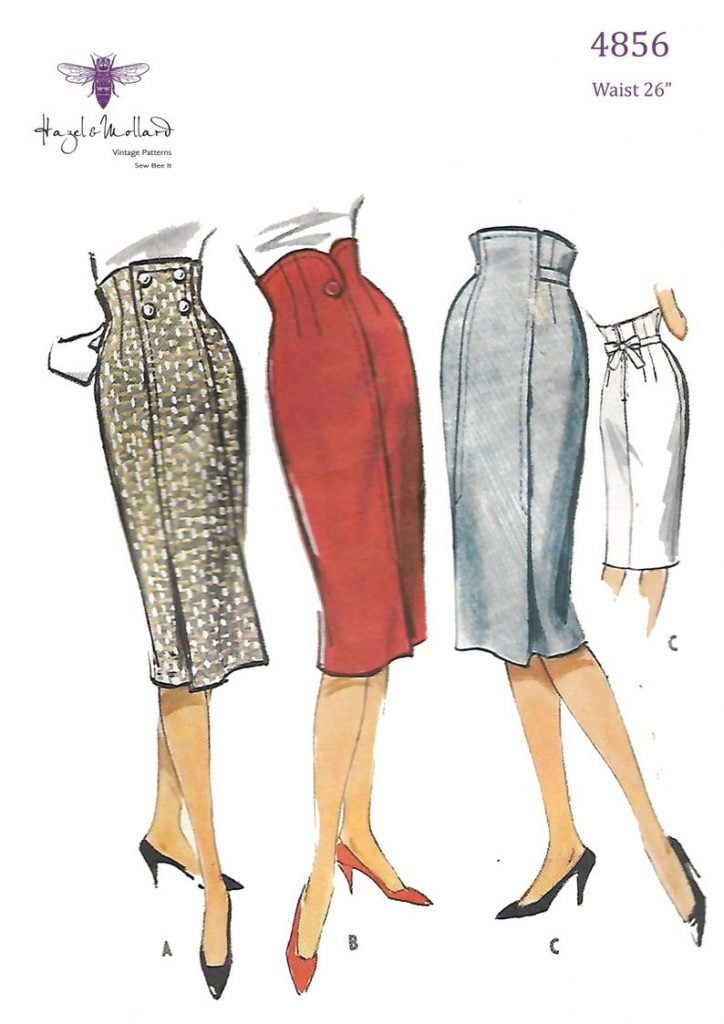 Vintage 1950's Sewing Pattern Wiggle Slim Pencil Skirt image 0