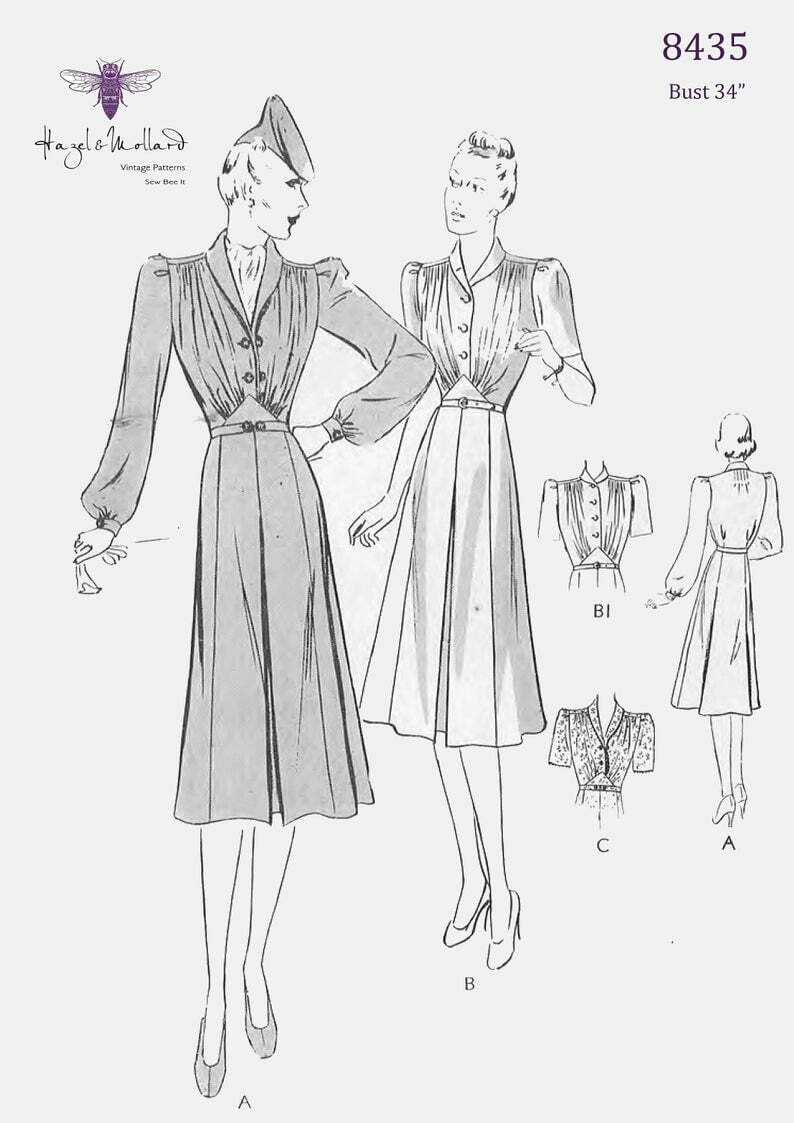 Vintage 1930's Sewing Pattern: Women's Frock Dress image 0