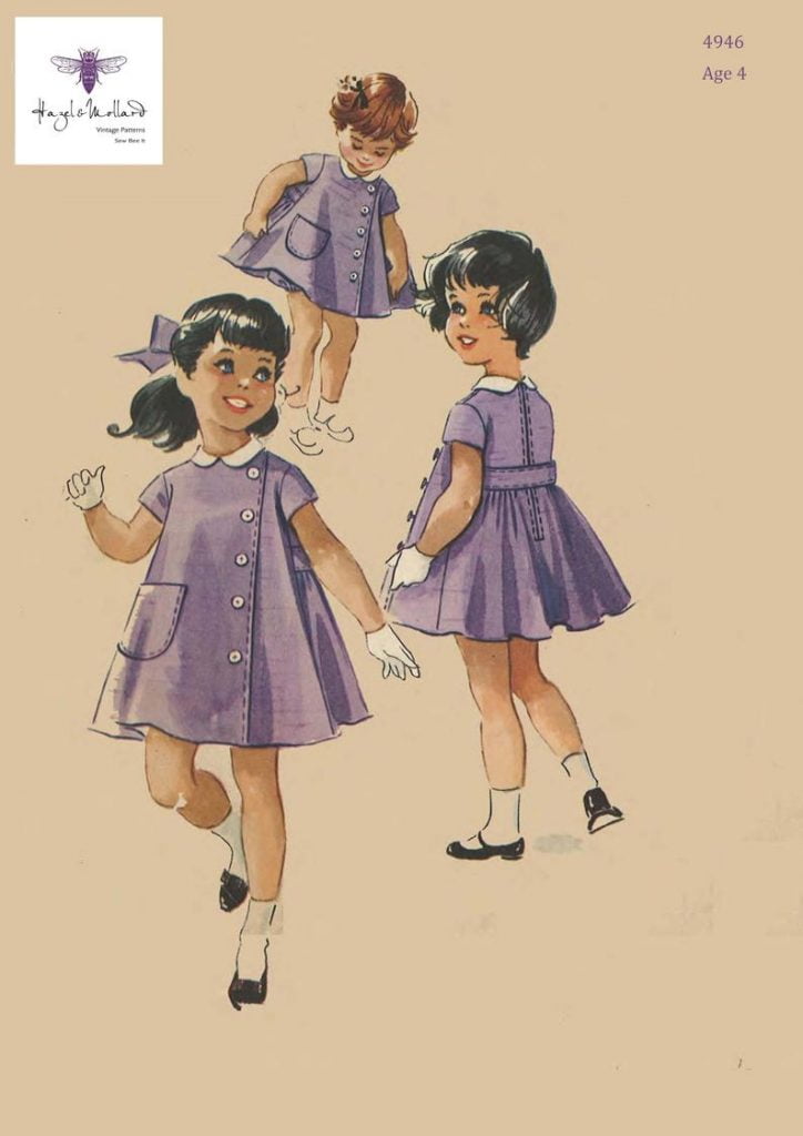 Vintage 1950's Sewing Pattern:  Girl's Lined Dress & image 0
