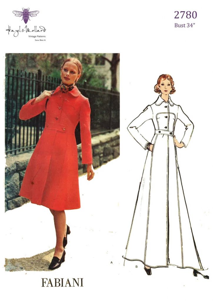 Vintage 1970's Sewing Pattern: Vogue Couturier Coat in Two image 0
