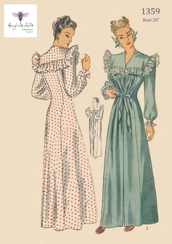 Vintage 1940's Sewing Pattern: Women's Negligee image 0