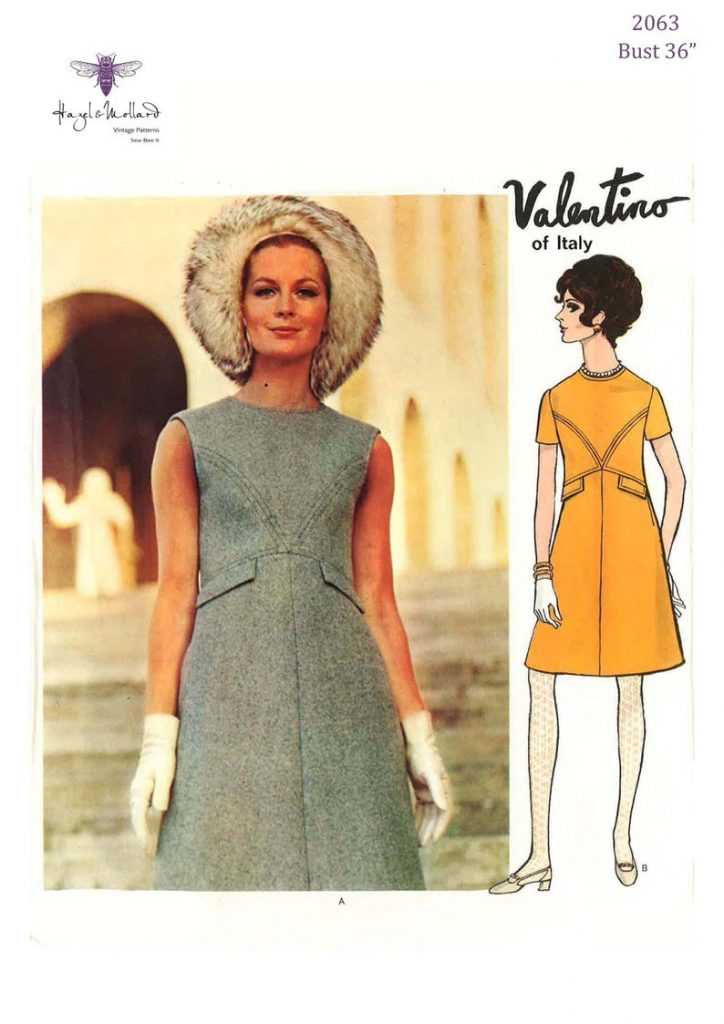 Vintage 1960's Sewing Pattern:  Valentino Dress. Bust image 0