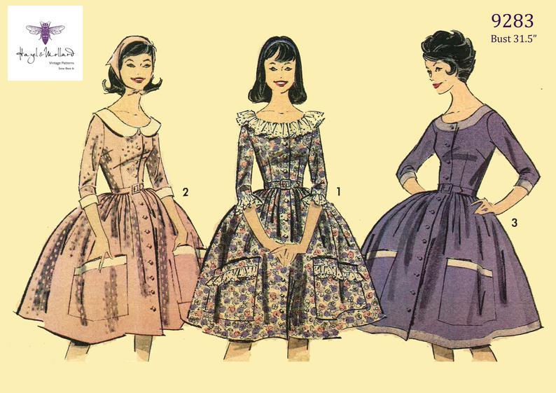 Vintage 1950s Sewing Pattern: Rockabilly Bridgitte Bardot image 0