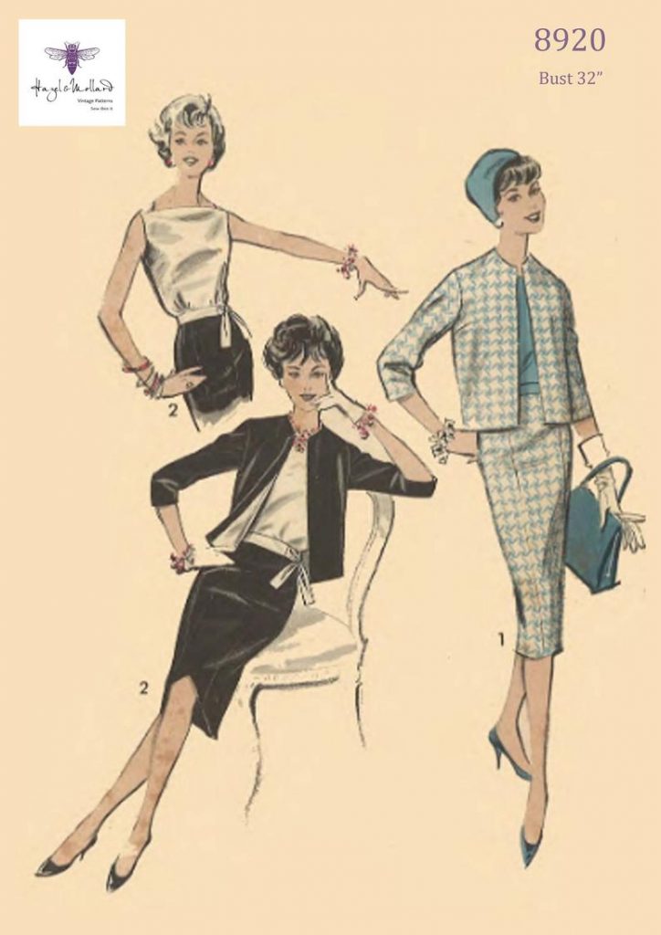 Vintage 1950's Sewing Pattern Suit Blouse Jackie Kennedy image 0