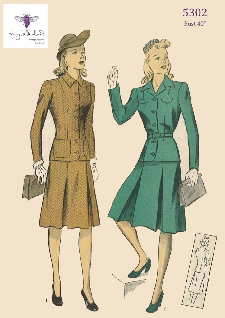 Vintage 1940's Sewing Pattern: Women's Two-Piece Suit image 0