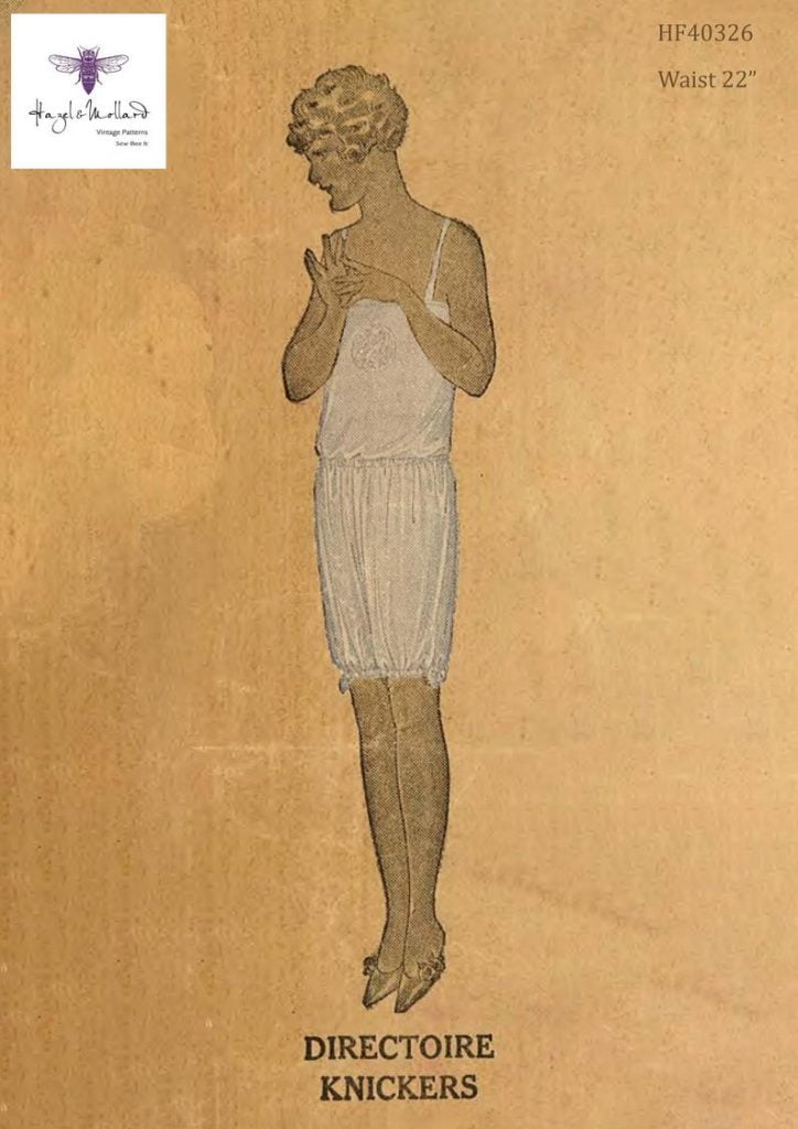 Vintage 1920's Sewing Pattern Directoire Knickers Bloomers image 0