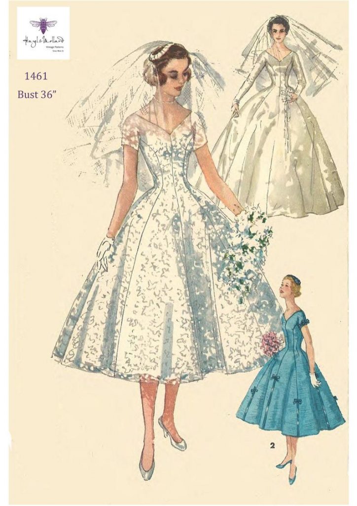 Grace Kelly Vintage 1950's Sewing Pattern: Wedding Gown image 0