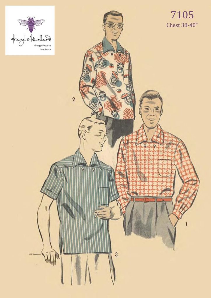 Vintage 1950's Sewing Pattern Men's Sports Shirts image 0