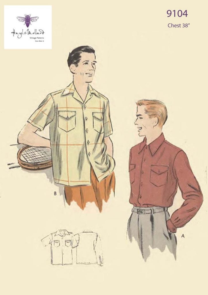 Vintage 1950's Sewing Pattern: Men's Sports Shirt image 0