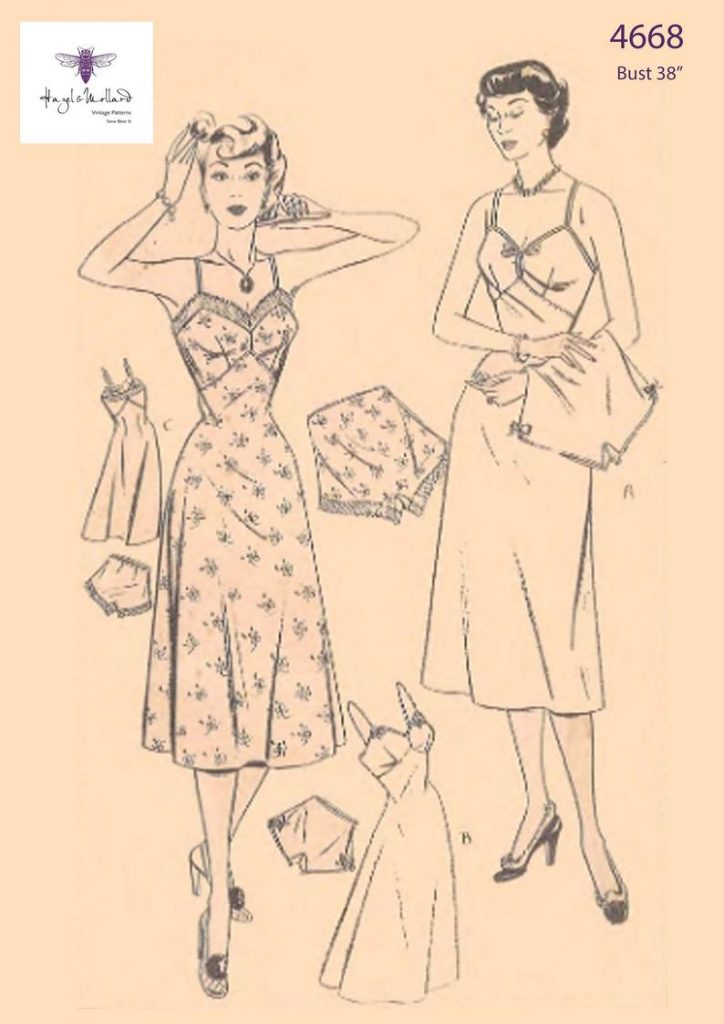 Vintage 1940's Sewing Pattern: Lingerie Bust 38 image 0
