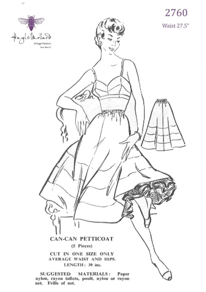 Vintage 1950's Sewing Pattern: Petticoat with Frills One image 0