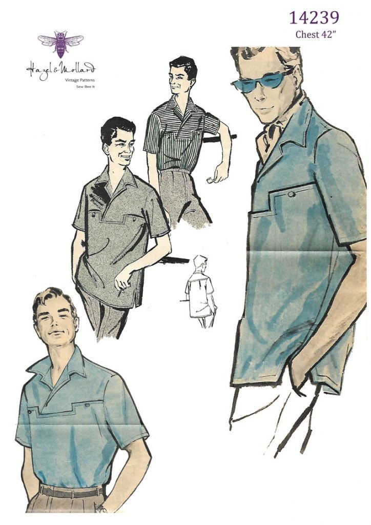 Vintage 1950's Sewing Pattern:  Men's Sport Shirt with image 0