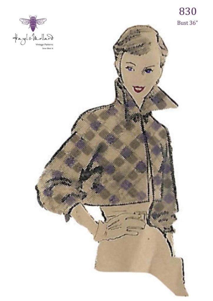 Vintage 1950's Sewing Pattern: Women's High Collar image 0