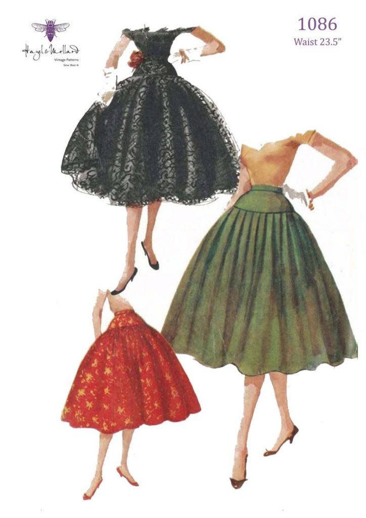 Vintage 1950's Sewing Pattern: Full Circle Skirt. Waist image 0