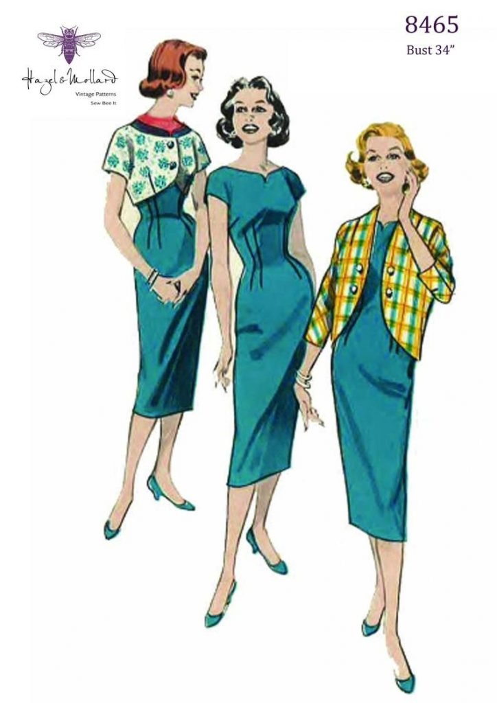 Vintage 1950's Sewing Pattern:  Sheath Dress & Bolero image 0