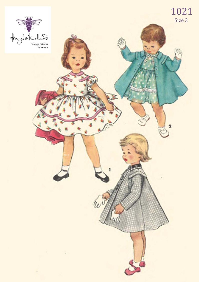 Vintage 1950's Sewing Pattern: Girl's Toddler's image 0