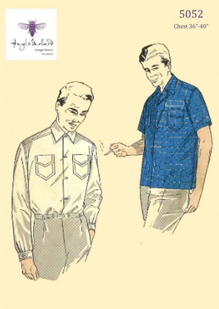 Vintage 1950's 1960s Sewing Pattern:  Men's Shirt with image 0