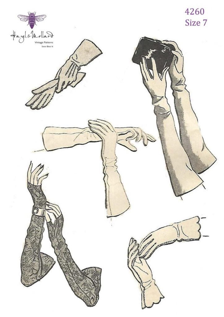 Vintage 1940's Sewing Pattern: Set of Tailored Gloves Day image 0