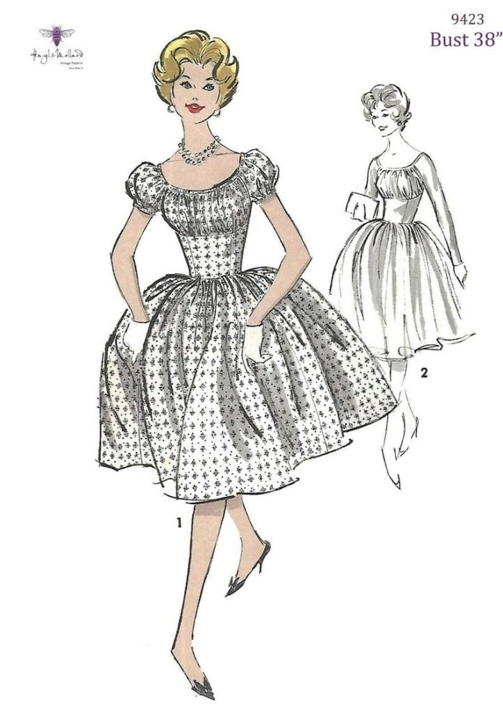 Vintage 1950's Sewing Pattern Reproduction  Marilyn Style image 0