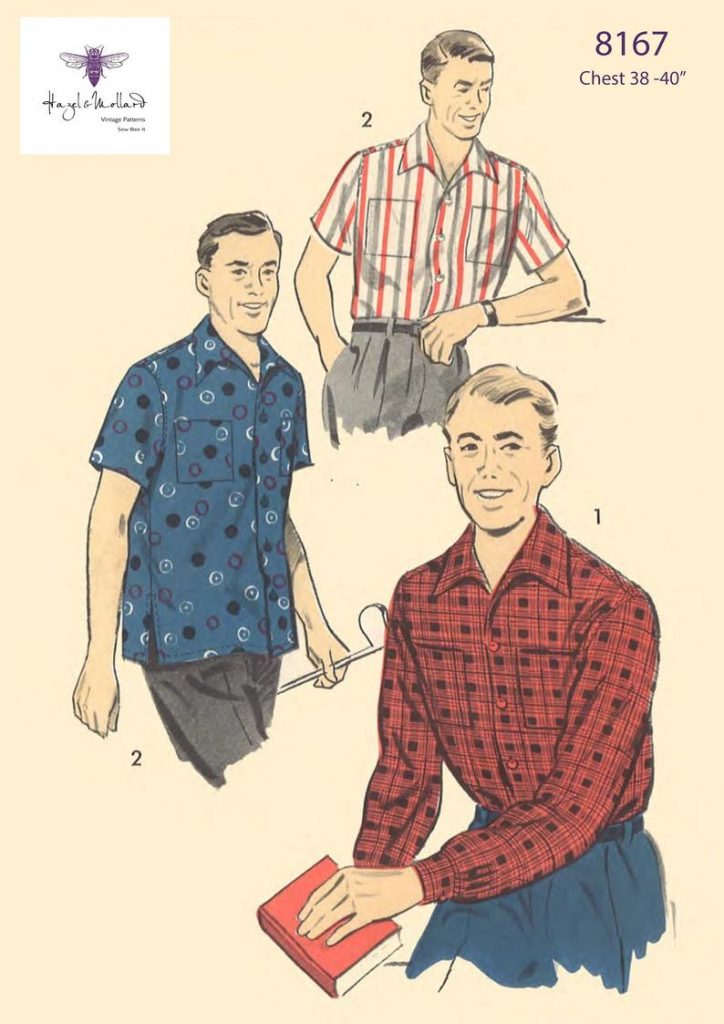 Vintage 1950's Sewing Pattern Men's Sports Shirt image 0