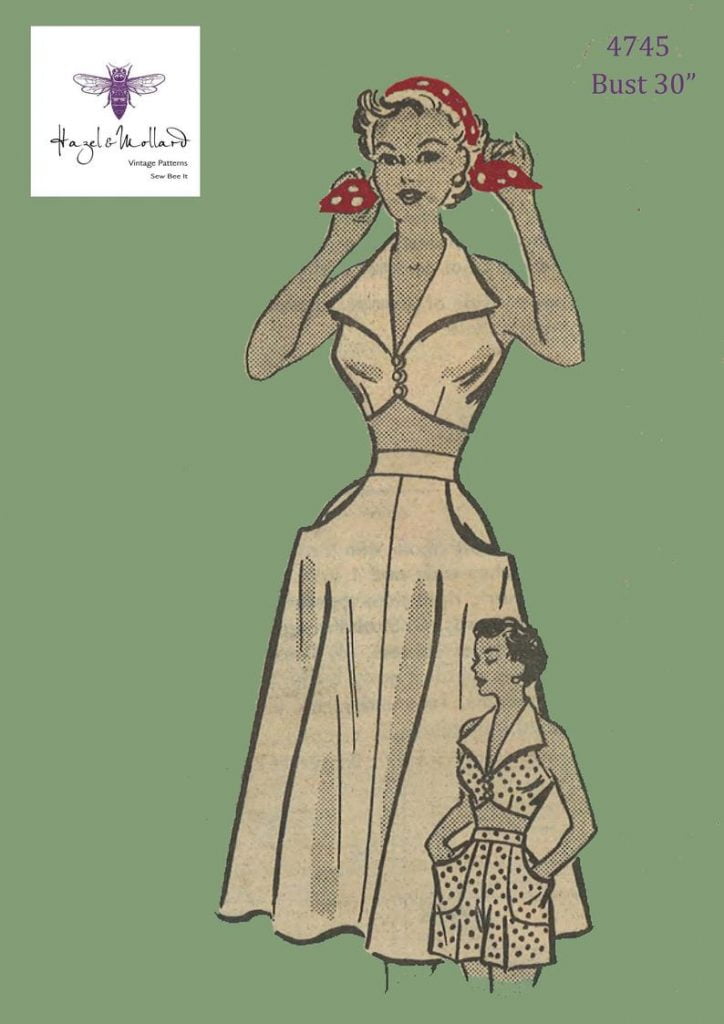 Vintage Reproduction 1940s-1950's Sewing Pattern Cropped image 0