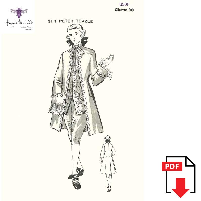 Vintage Sewing Pattern: Men's 1700's Breeches Coat image 0