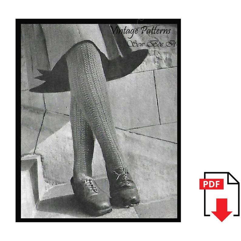 1940's Vintage Knitting Pattern: Women's Stockings image 0