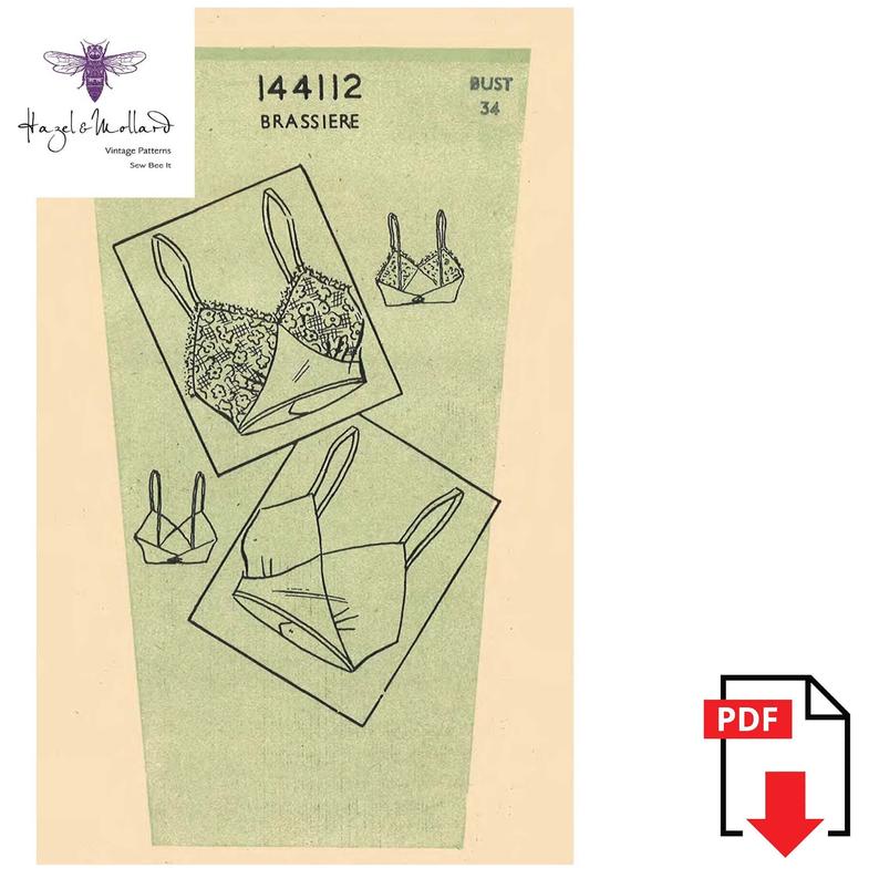 Vintage 1940's Sewing Pattern: Women's Brassier Bra image 0