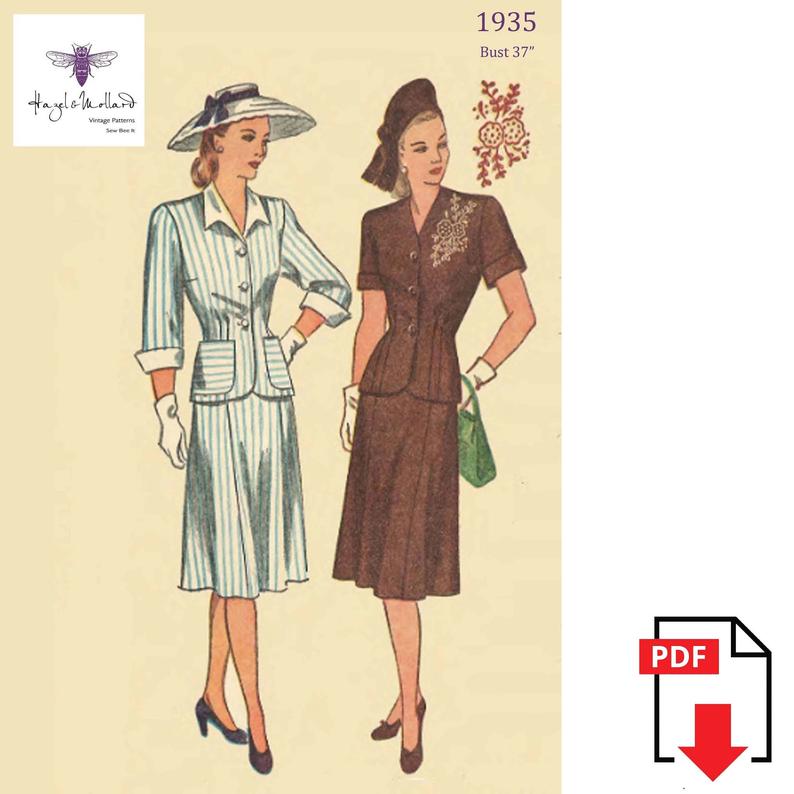 Vintage 1940's Sewing Pattern: Women's Wartime image 0