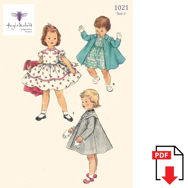 Vintage 1950's Sewing Pattern: Girl's Toddler's image 0