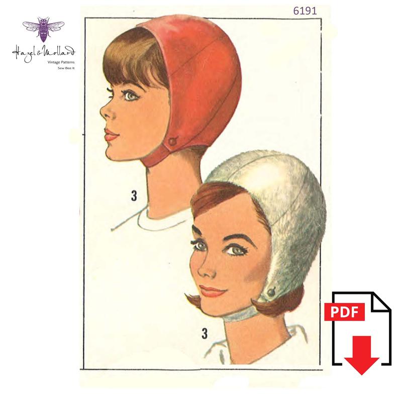 Vintage 1960's Sewing Pattern Ladies Hat helmet Millinery image 0