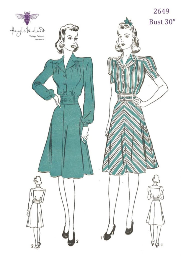 Vintage 1940's Sewing Pattern: Women's Tailored Dress image 0