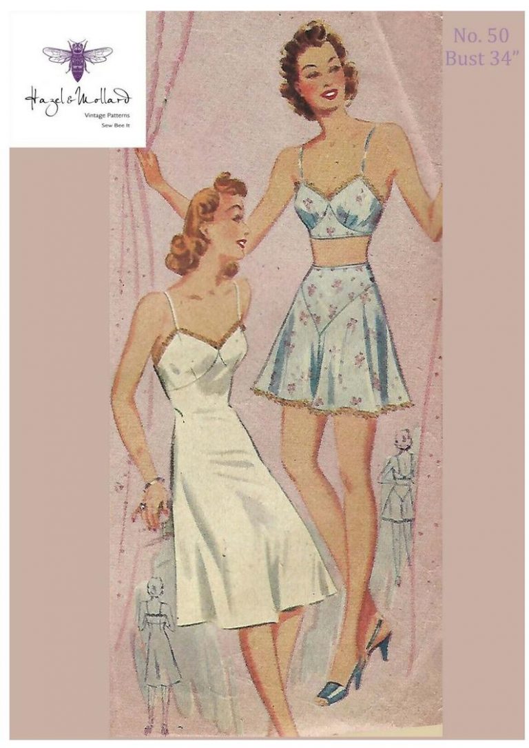 1940s Women's Lingerie Bra Slip & Knickers Pictures | Photos | Patterns