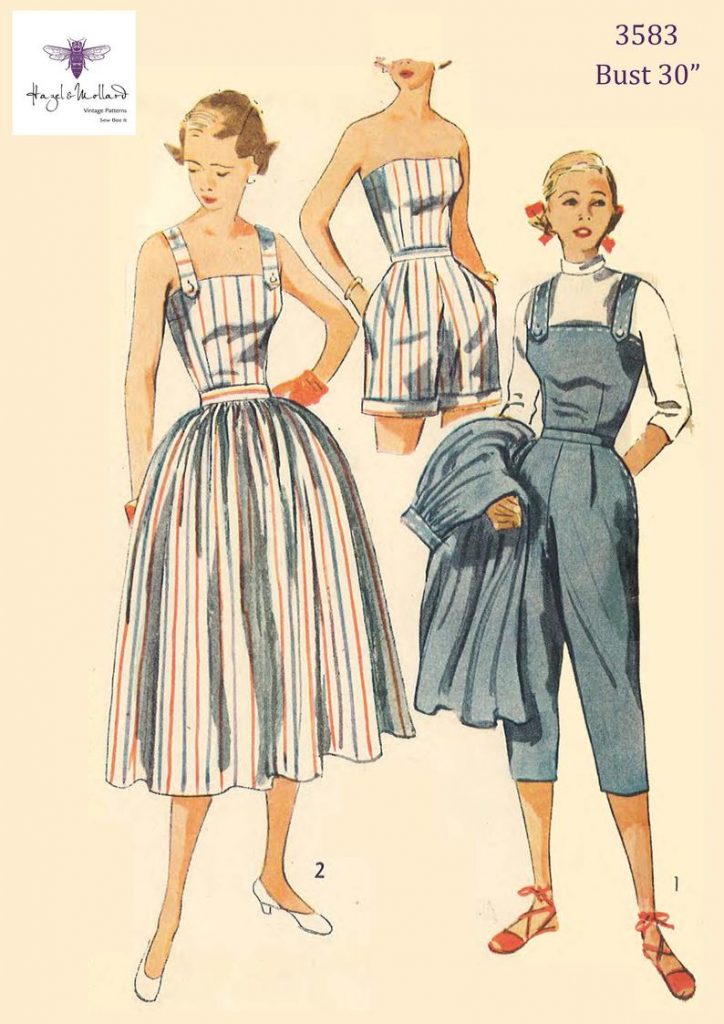 Vintage Reproduction 1950's Sewing Pattern 2 Piece Play image 0