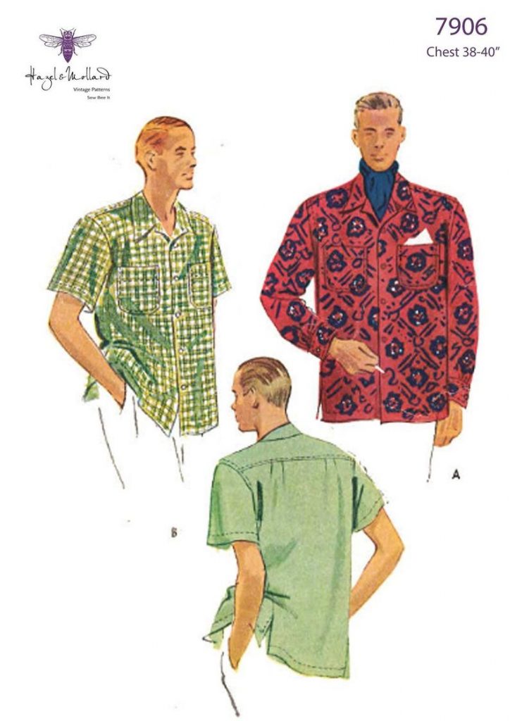 Vintage 1940's Sewing Pattern: Men's Collared Shirt image 0