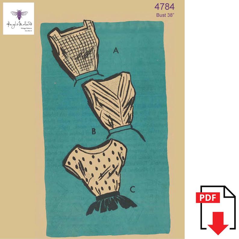 1950's Vintage Sewing Pattern:  Sexy Rockabilly Tops with image 0