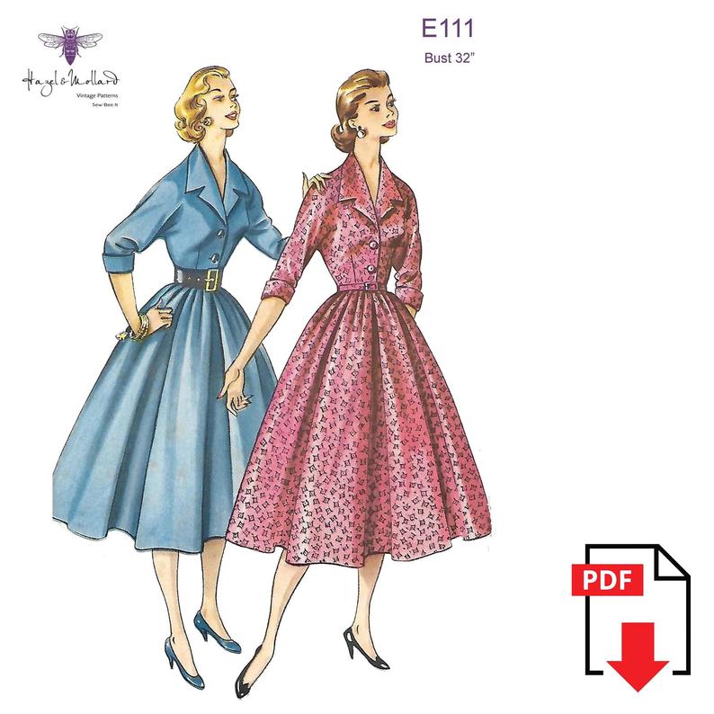 Reproduction Vintage 1950's Sewing Pattern Shirt Waist image 0