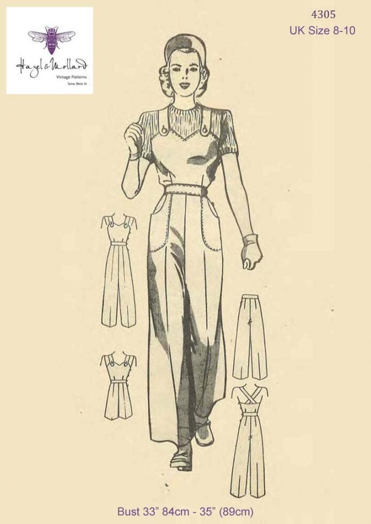 Vintage 1940's Inspired Sewing Pattern: Land Girl Overalls image 0
