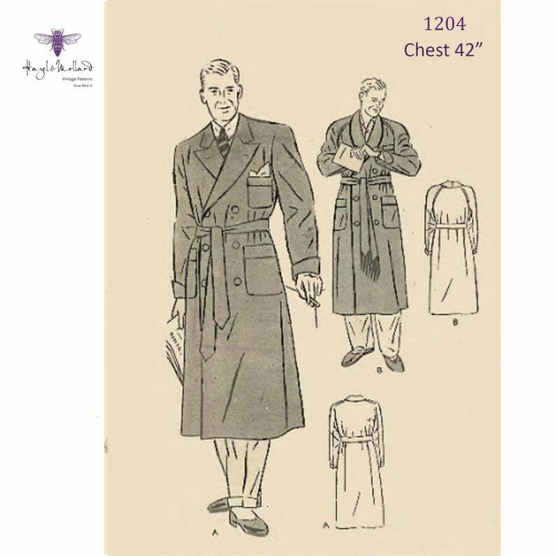 Vintage 1940's Sewing Pattern: Men's Dressing Gown image 0