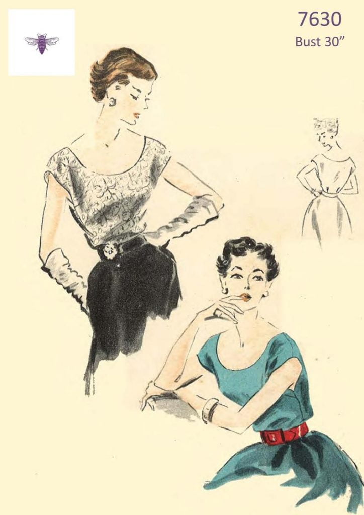 Vintage 1950's Sewing Pattern Easy to Make Tuck in Blouse image 0